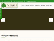 Tablet Screenshot of oakmerefence.com
